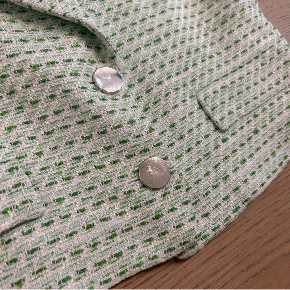 Zara Tweed Short Textured Waistcoat Vest - Picture 7 of 11